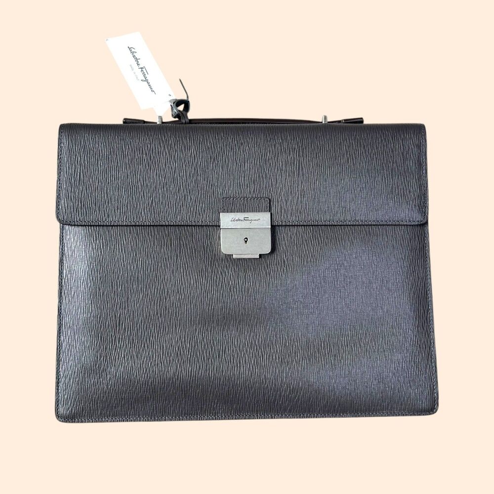 Salvatore Ferragamo Revival Leather Briefcase